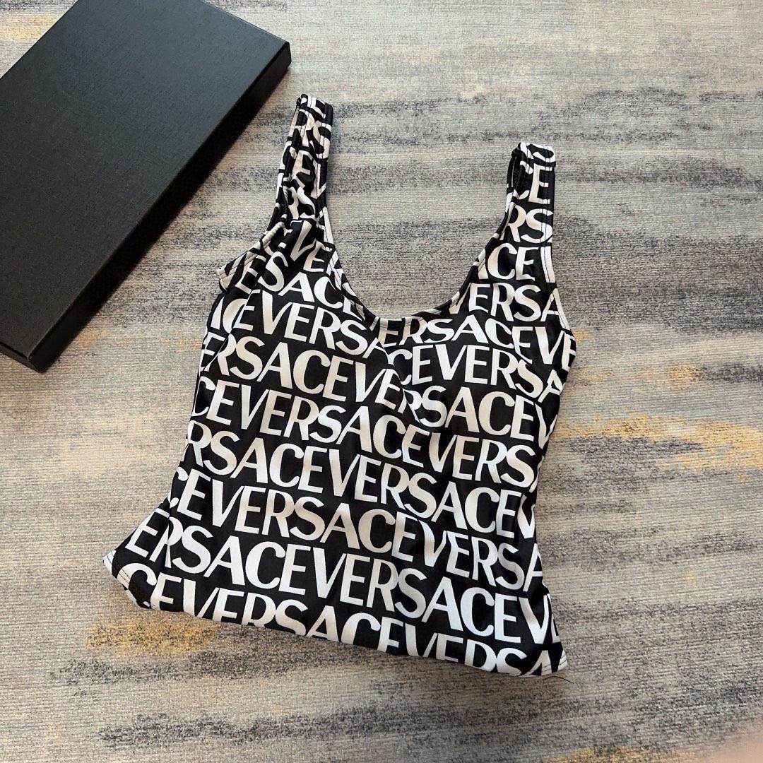 Versace Allover One-Piece Swimsuit - DopestKickz
