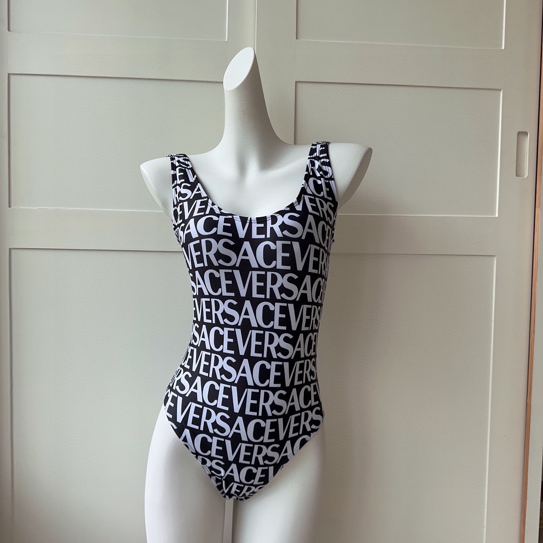Versace Allover One-Piece Swimsuit - DopestKickz