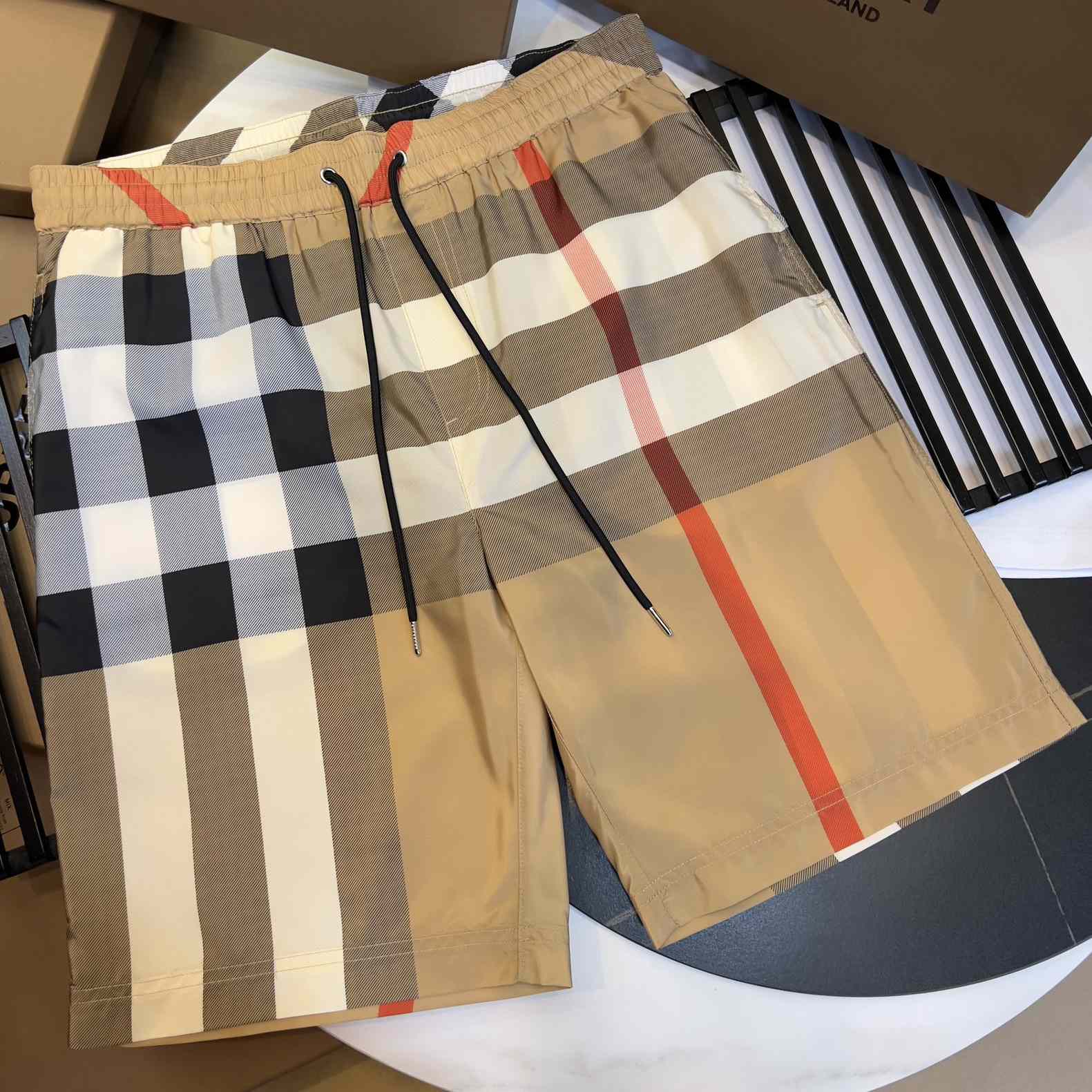 Burberry Checkered Twill Swim Shorts - DopestKickz