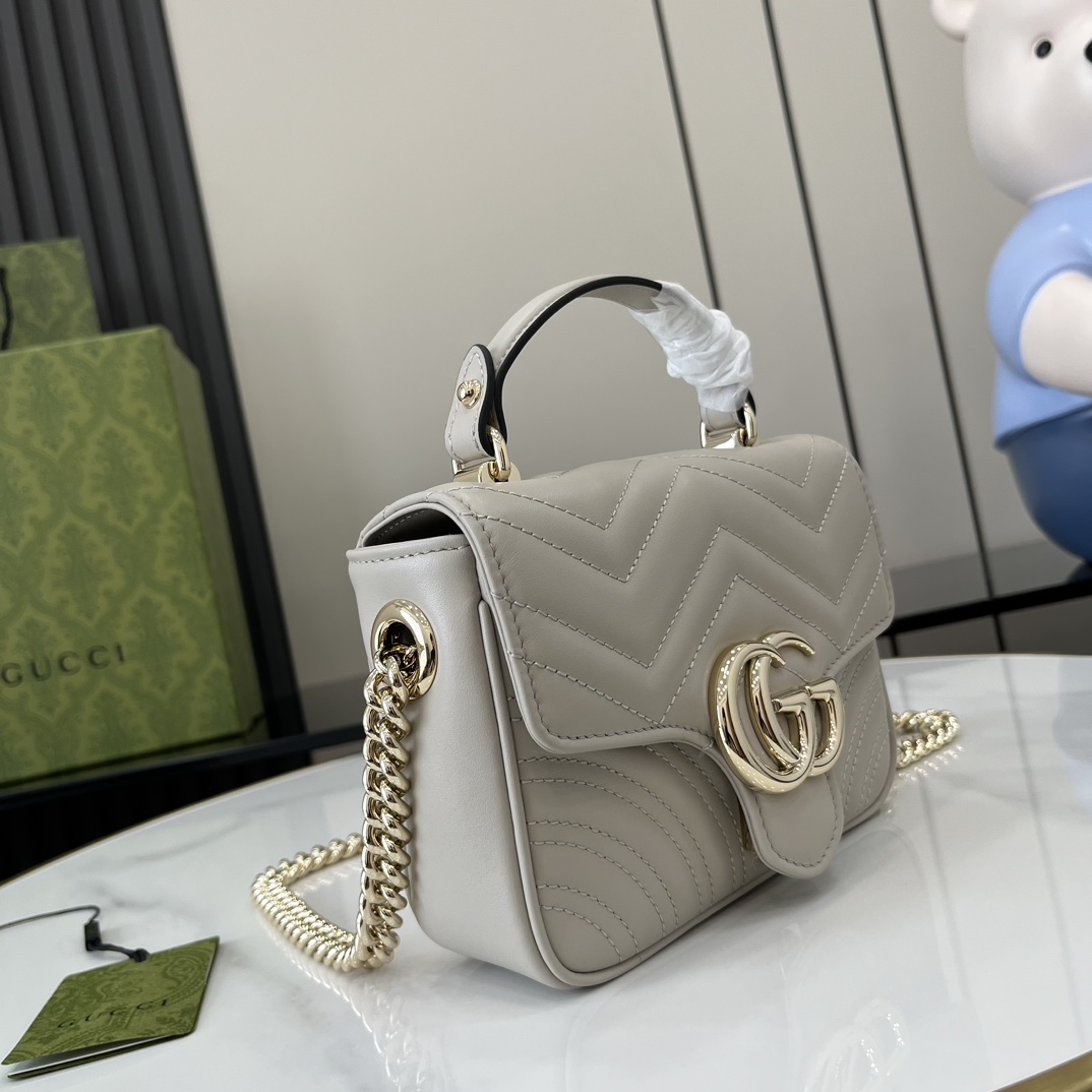 Gucci GG Marmont Mini Top Handle Bag - DopestKickz