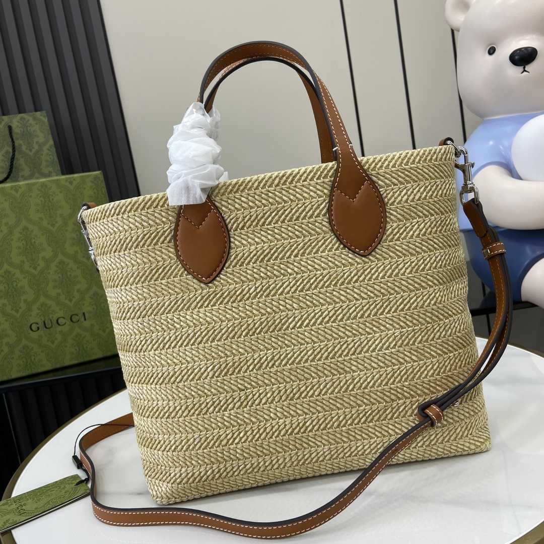 Gucci Small Straw-effect Tote  - DopestKickz