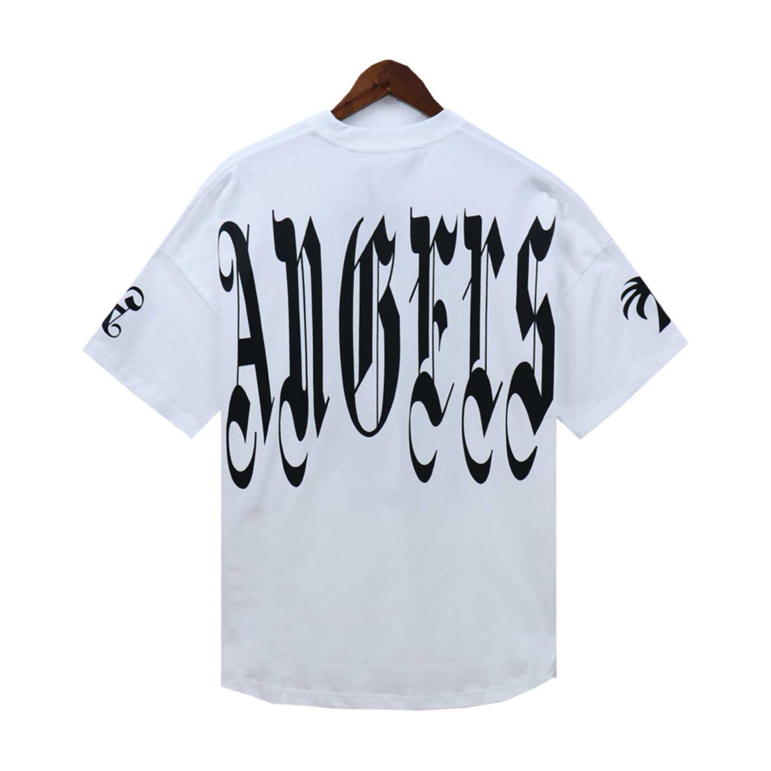 Palm Angels Gothic Logo Over T-Shirt White - DopestKickz