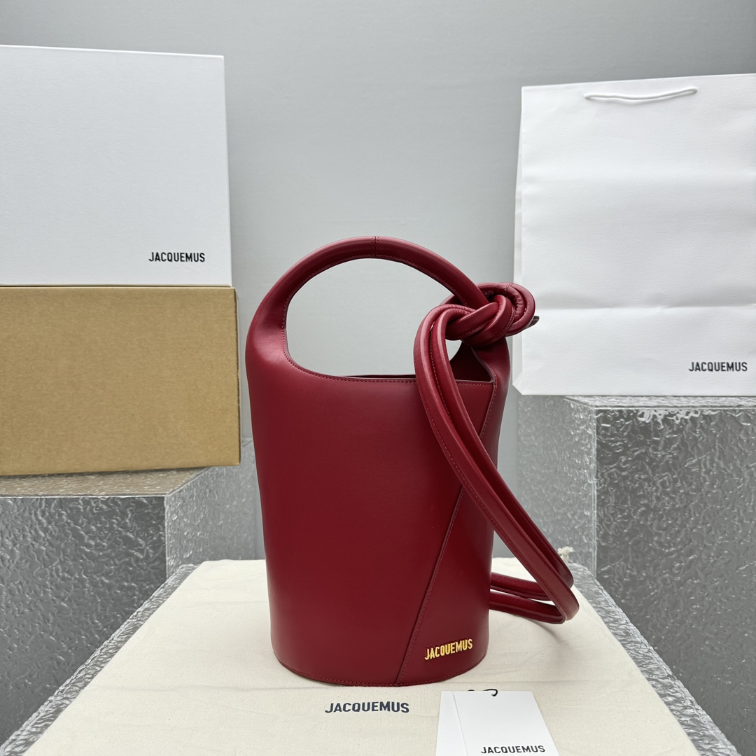 Jacquemus Le petit Tourni Mini Knotted Bucket Bag - DopestKickz