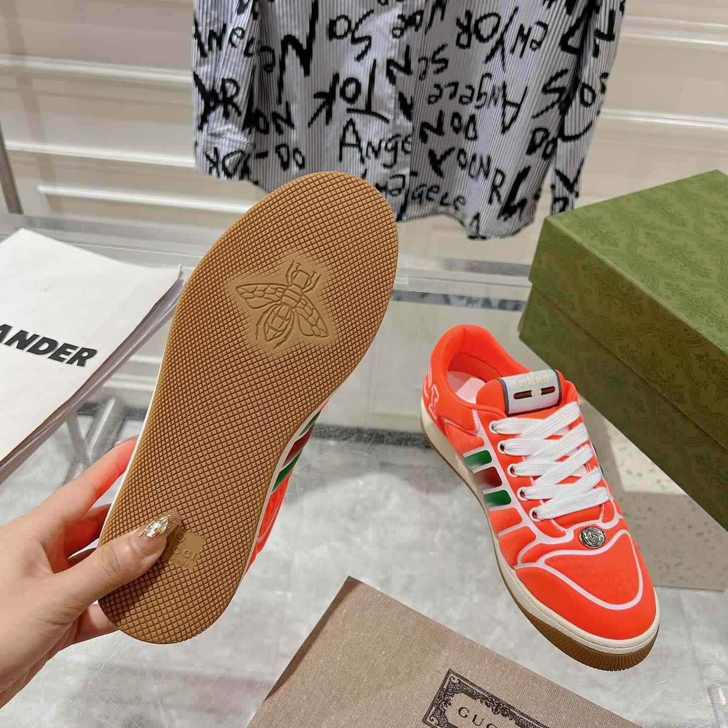 Gucci Screener Sneaker With Web - DopestKickz