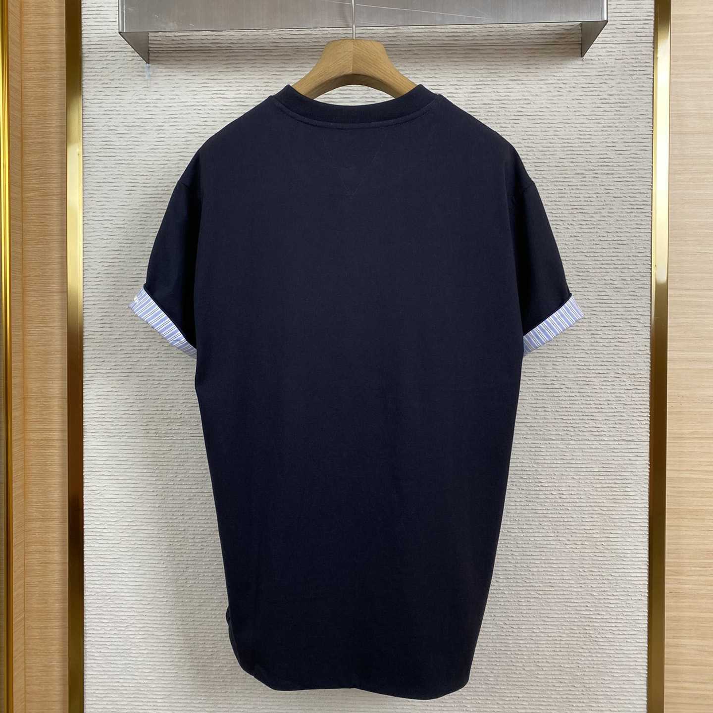Bottega Veneta Double Layer Striped Cotton T-Shirt - DopestKickz