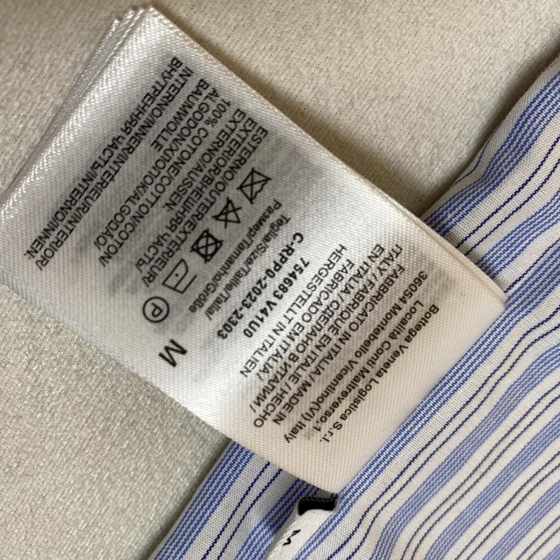 Bottega Veneta Double Layer Striped Cotton T-Shirt - DopestKickz