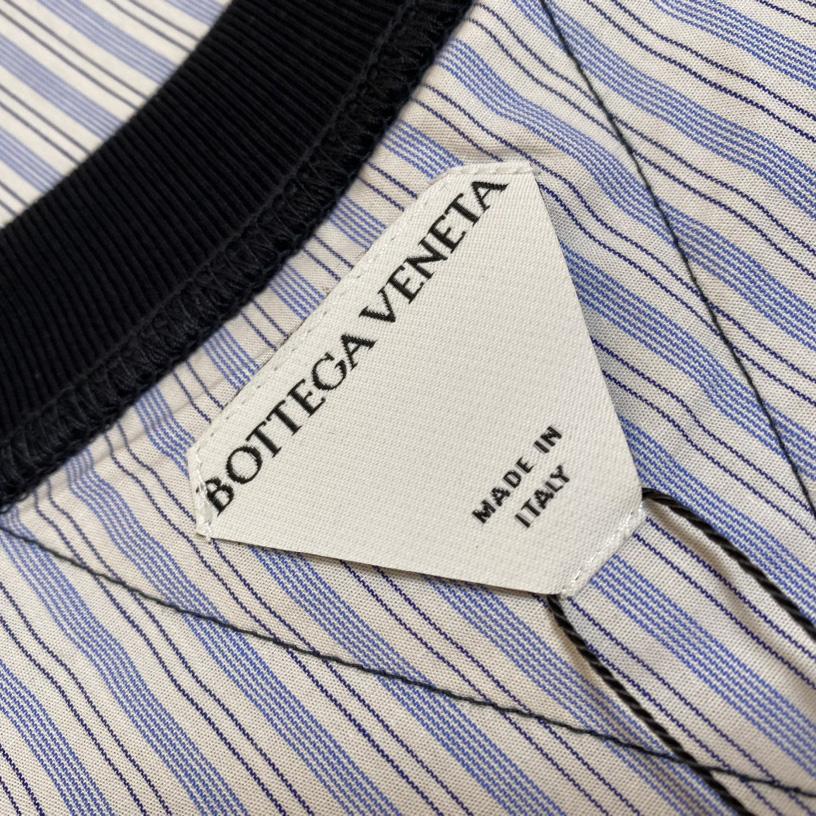 Bottega Veneta Double Layer Striped Cotton T-Shirt - DopestKickz