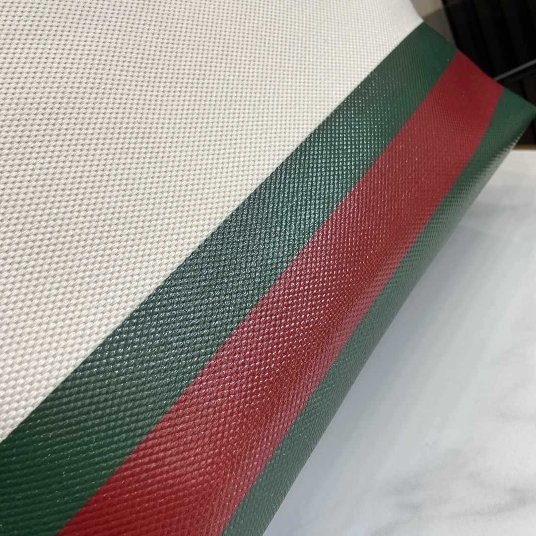 Gucci Canvas Tote Bag With Embossed Detail  - DopestKickz