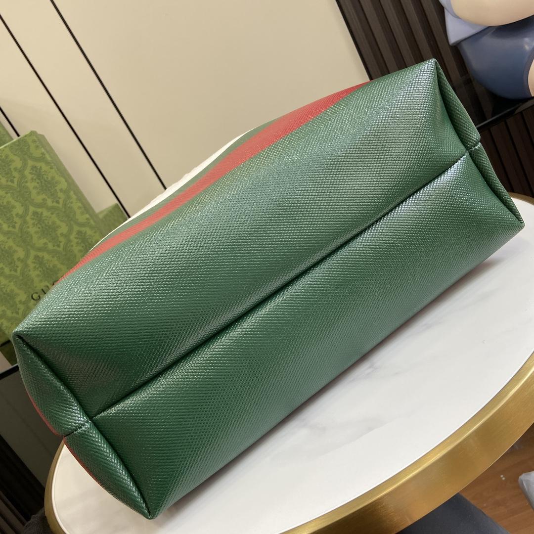 Gucci Canvas Tote Bag With Embossed Detail  - DopestKickz