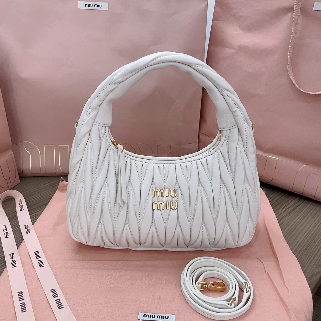 Miu Miu Wander Hobo Bag (25X18X7cm) - DopestKickz