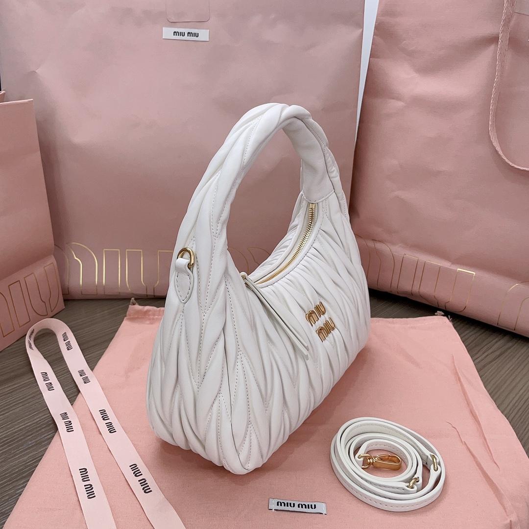 Miu Miu Wander Hobo Bag (25X18X7cm) - DopestKickz