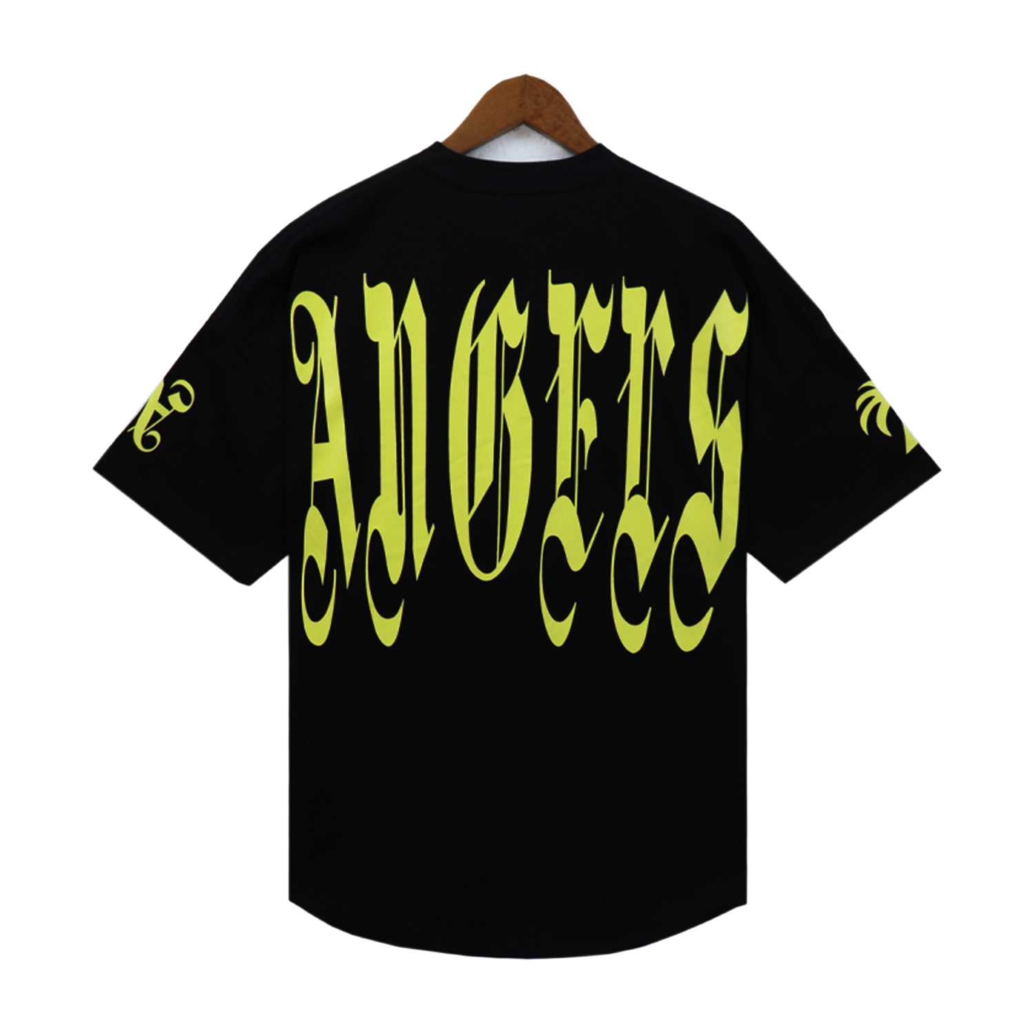 Palm Angels Gothic Logo Over T-Shirt Black - DopestKickz
