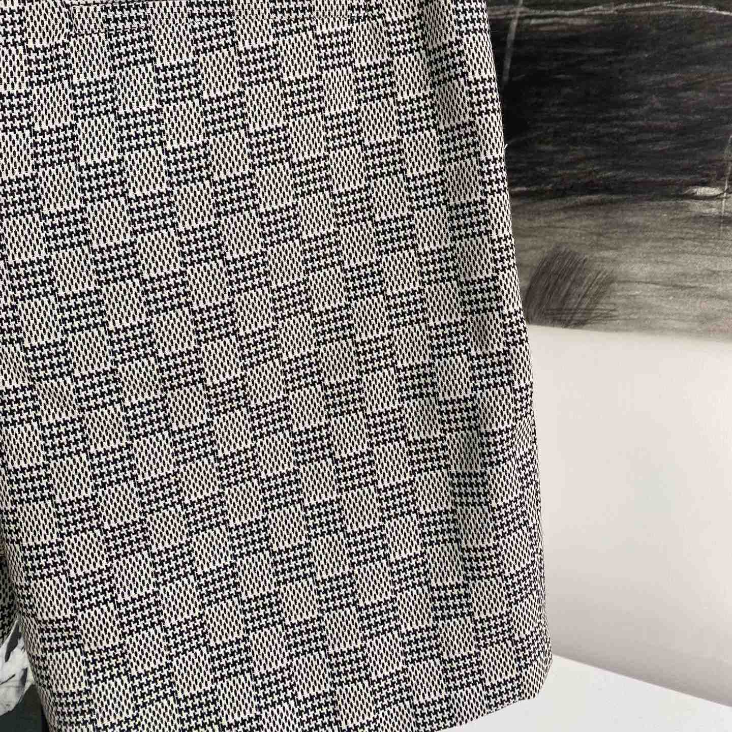 Louis Vuitton Damier Hounds Tooth Slim Wool Shorts - DopestKickz