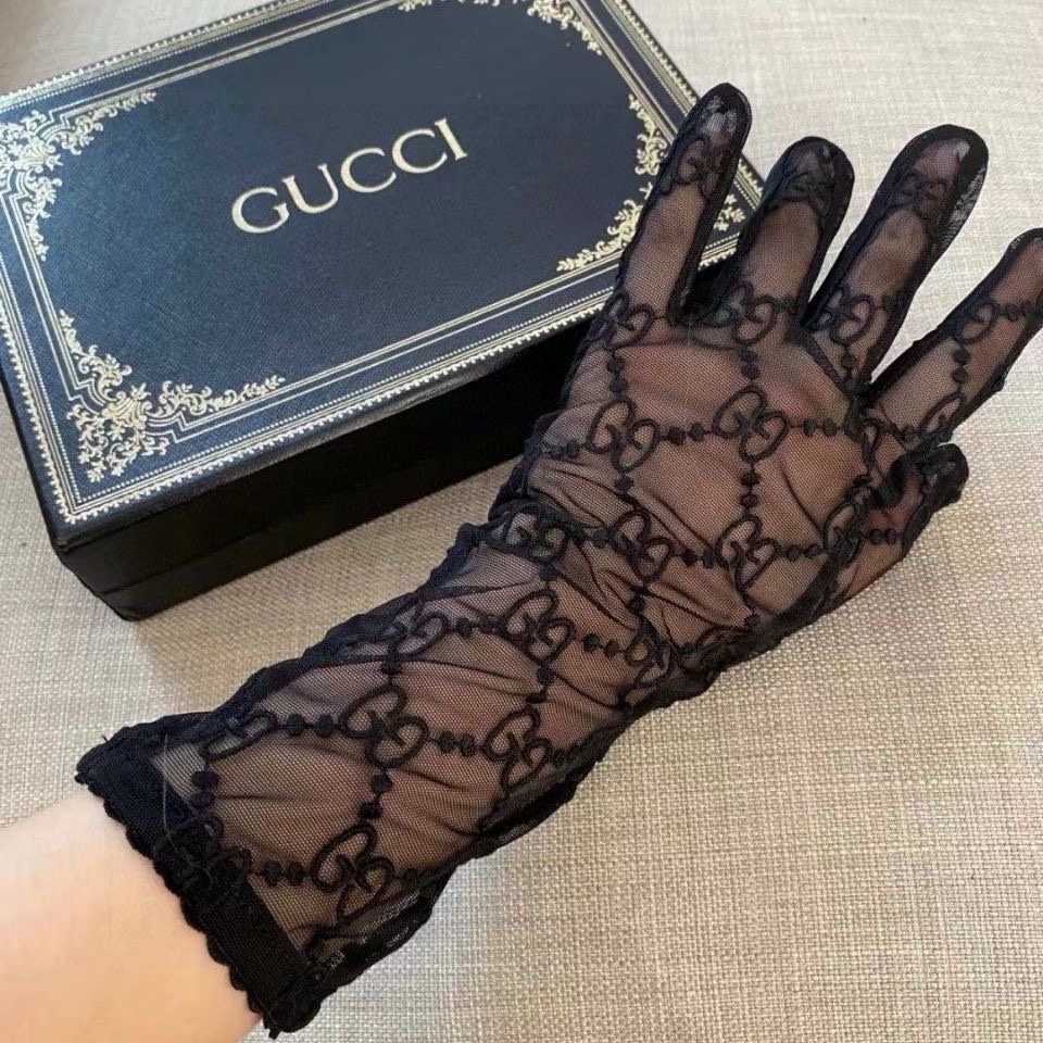 Gucci Tulle Gloves With GG Motif - DopestKickz