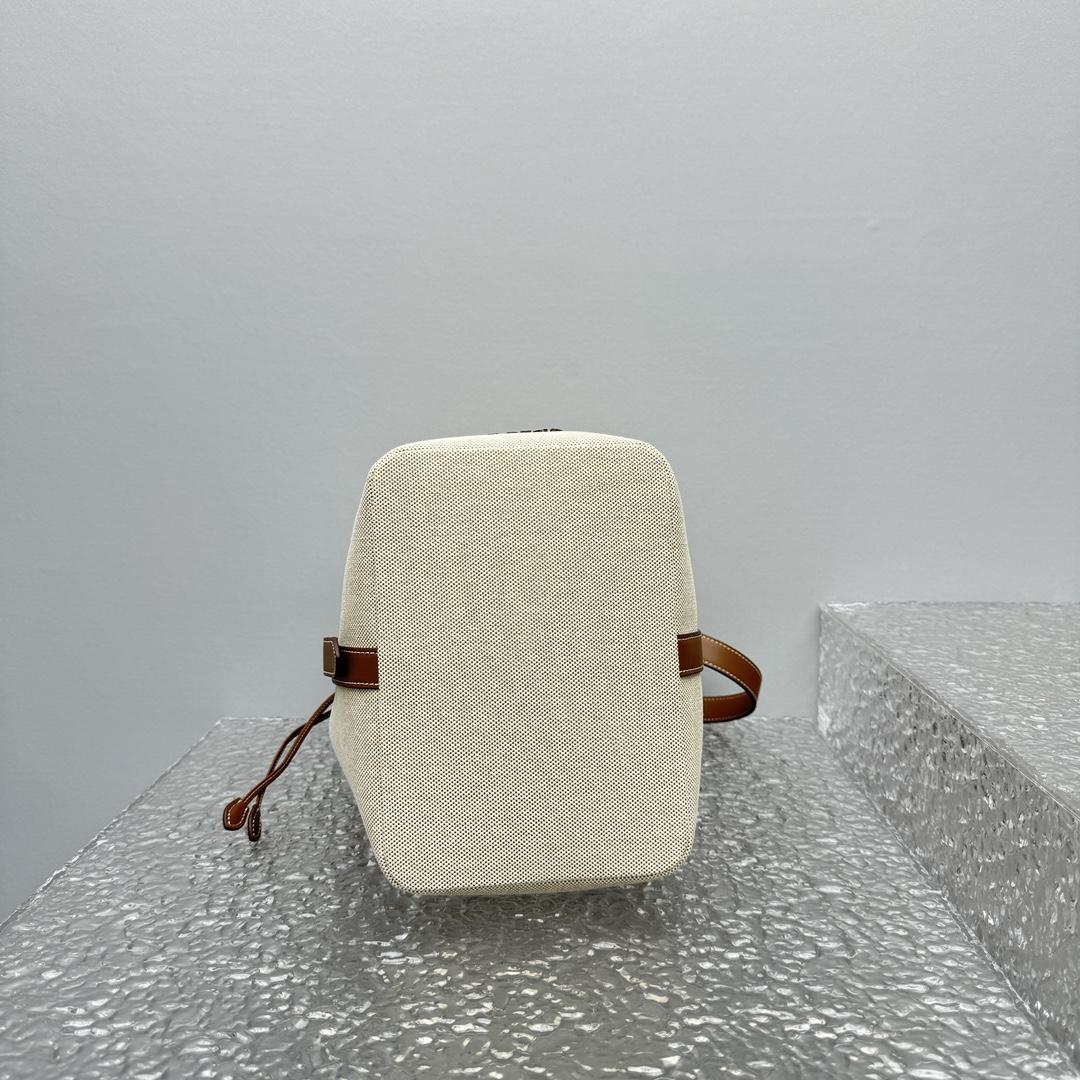 Miu Miu Canvas And Leather Bucket Bag - DopestKickz