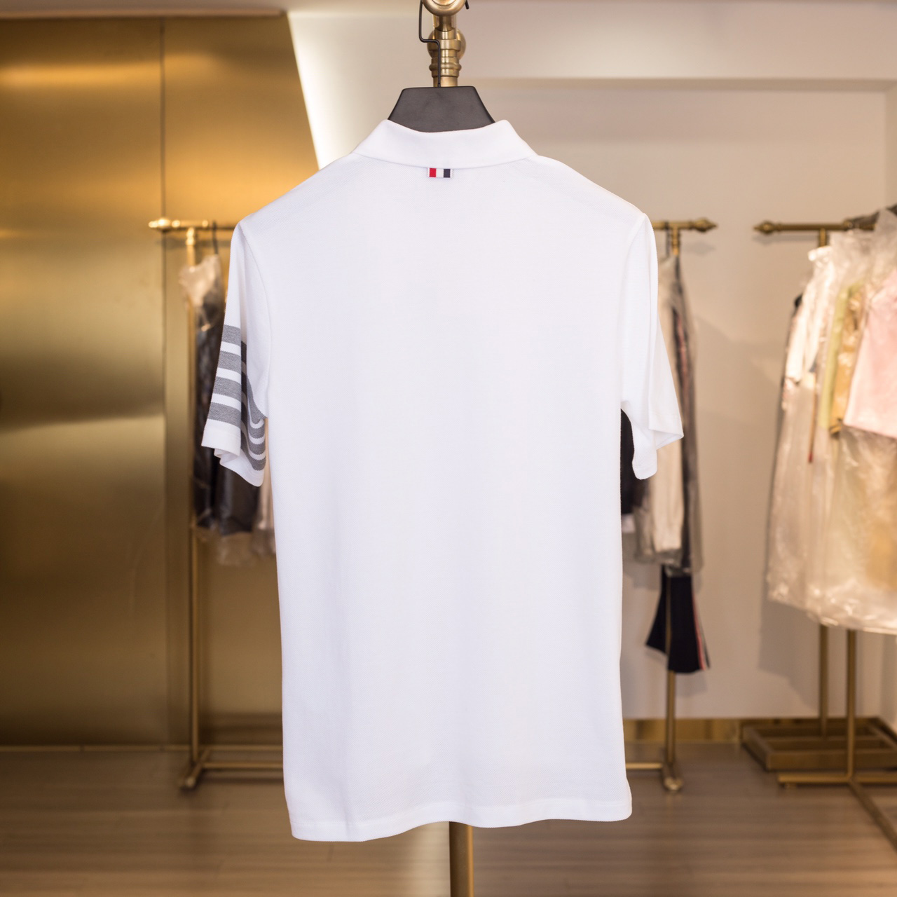 Thom Browne Classic Pique 4-Bar Short Sleeve Polo  2091 - DopestKickz