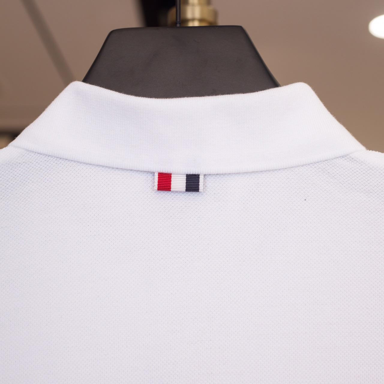 Thom Browne Classic Pique 4-Bar Short Sleeve Polo  2091 - DopestKickz
