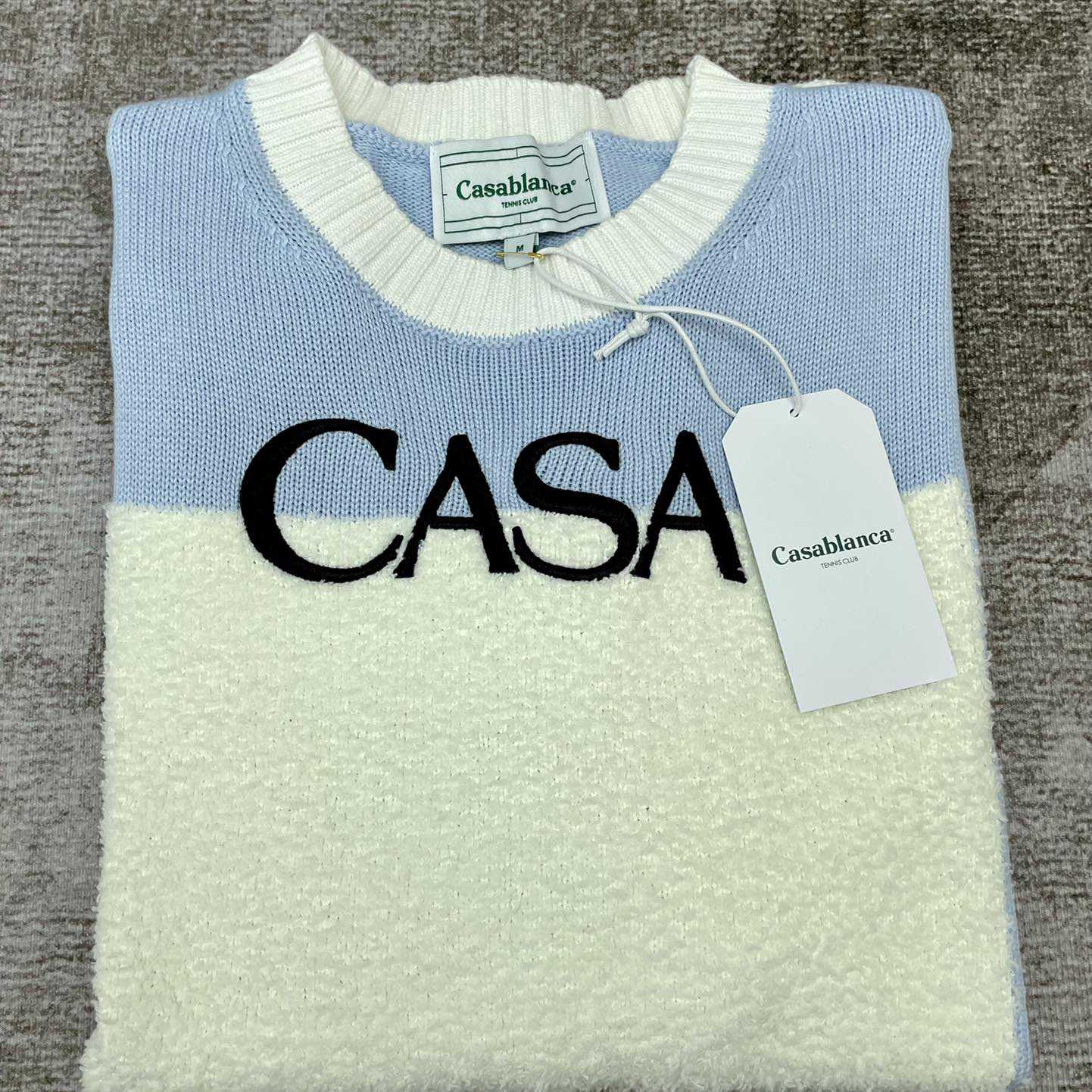 Casablanca Knit Logo Sweater 'Light Blue'    D0018 - DopestKickz