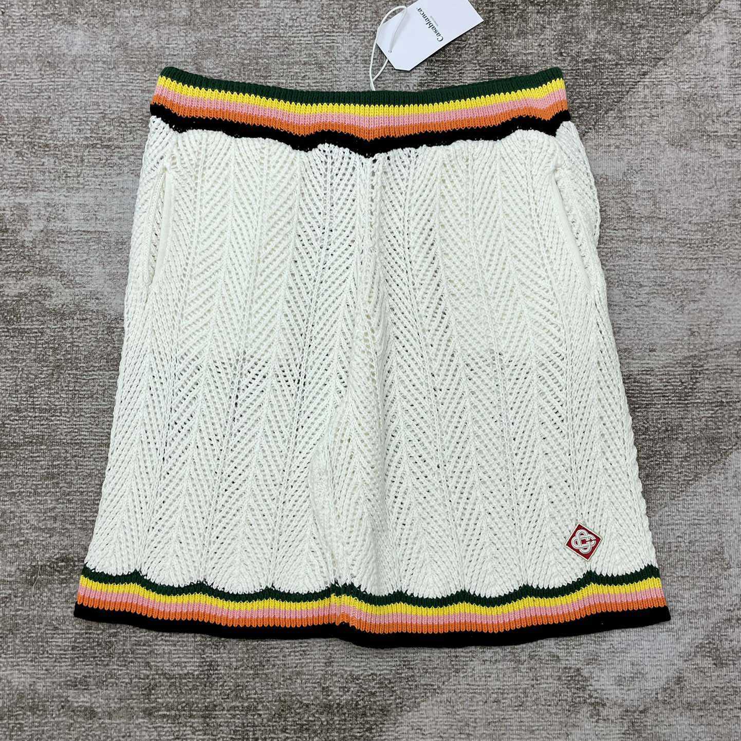 Casablanca Chevron Lace Shorts   D0046 - DopestKickz