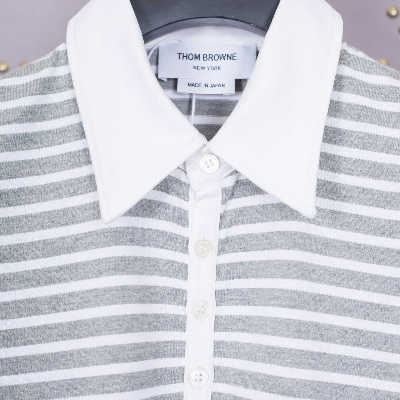 Thom Browne Striped Cotton-jersey Polo  1897 - DopestKickz
