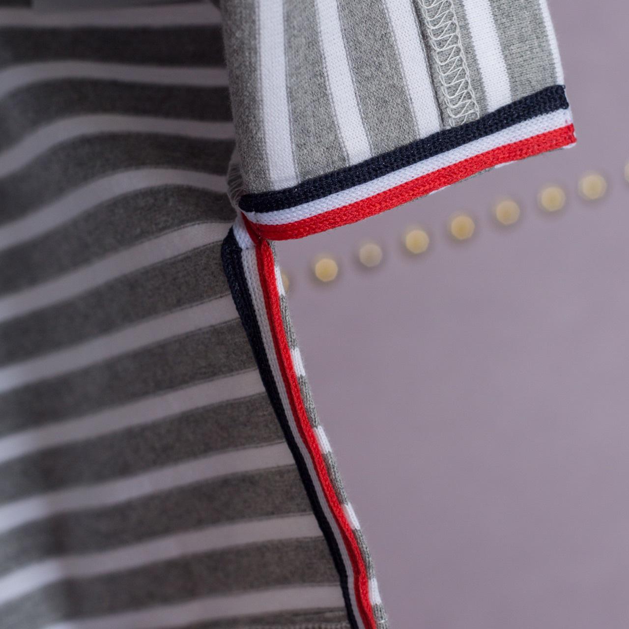Thom Browne Striped Cotton-jersey Polo  1897 - DopestKickz