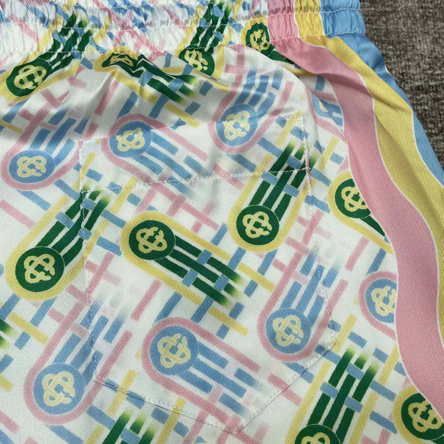 Casablanca Printed Silk Shorts 'Ping Pong Print'    CA3466 - DopestKickz