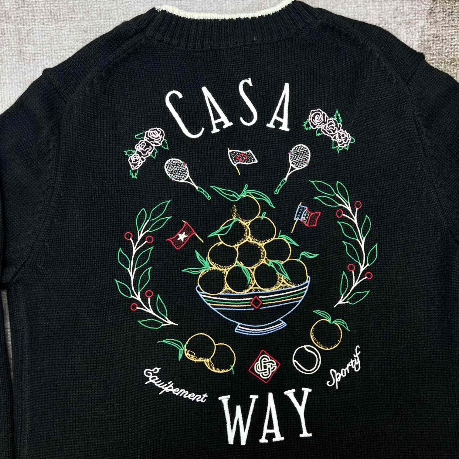 Casablanca Logo-embroidered V-neck Cardigan   D0026 - DopestKickz