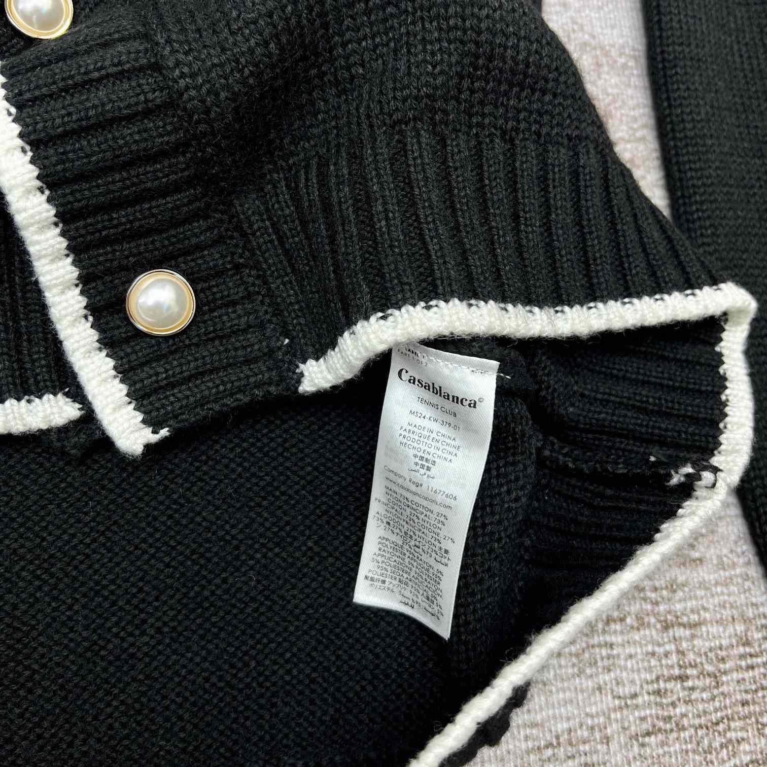 Casablanca Logo-embroidered V-neck Cardigan   D0026 - DopestKickz