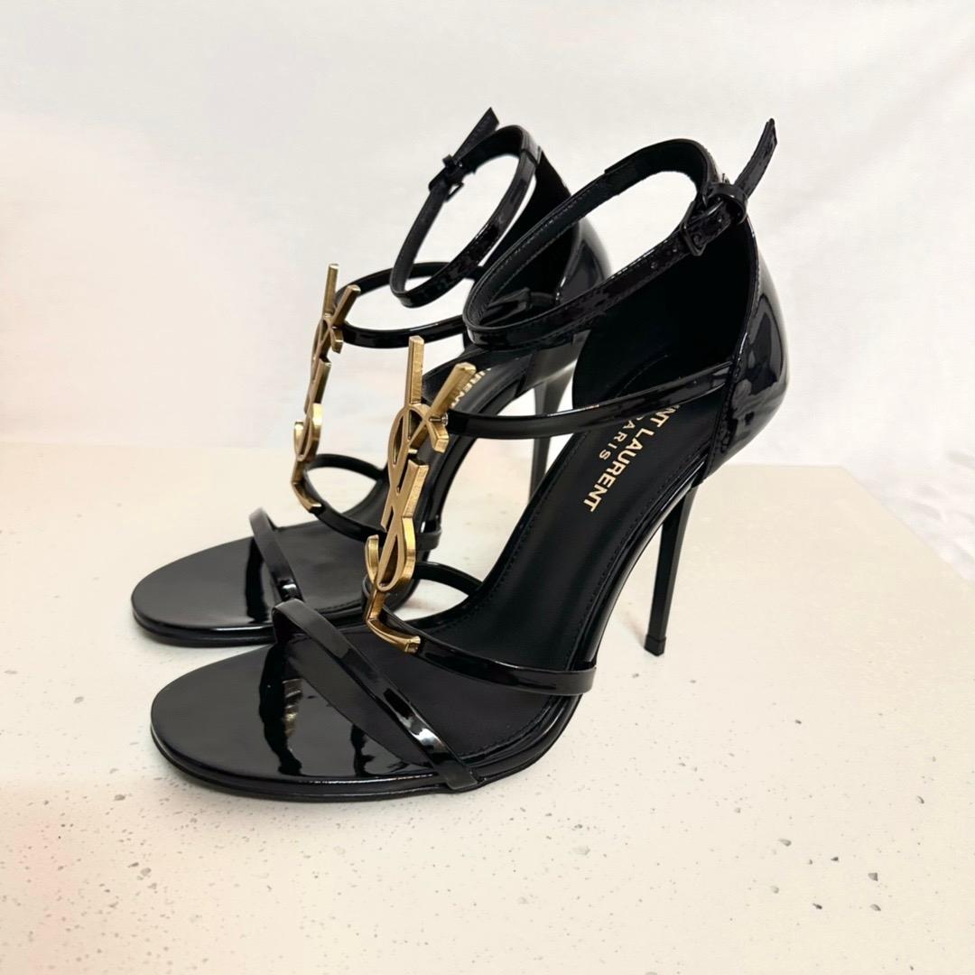 Saint Laurent Cassandra Open-toe Sandals - DopestKickz