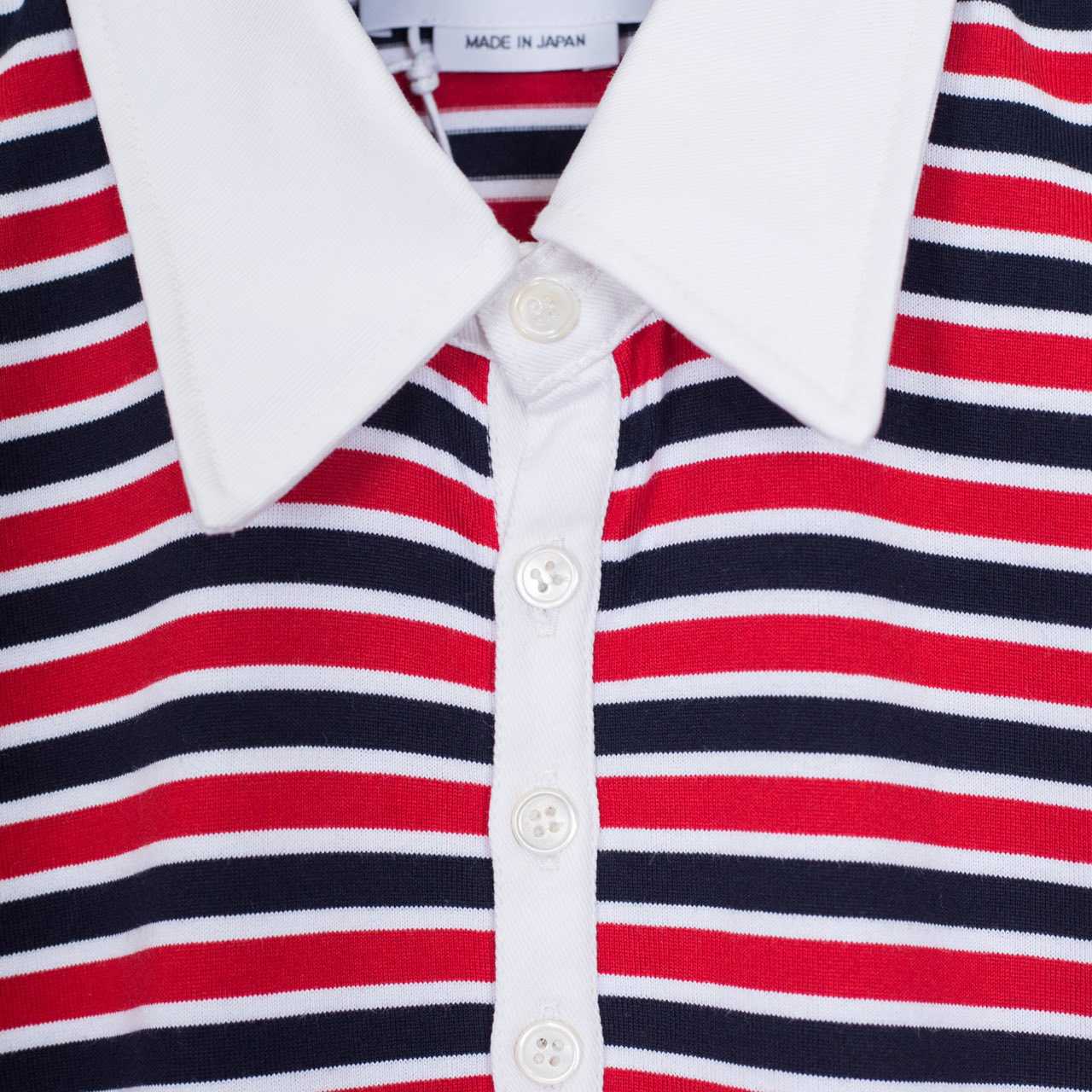 Thom Browne Striped Cotton-jersey Polo  1897 - DopestKickz