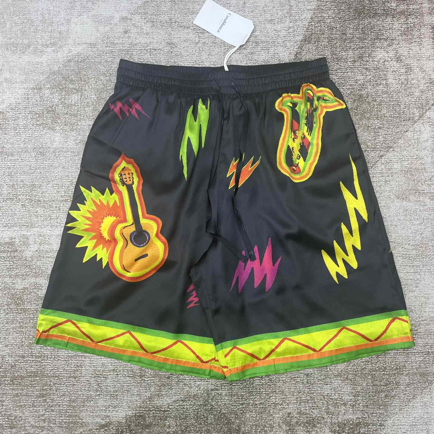 Casablanca Graphic-print Silk Shorts    CA3470 - DopestKickz