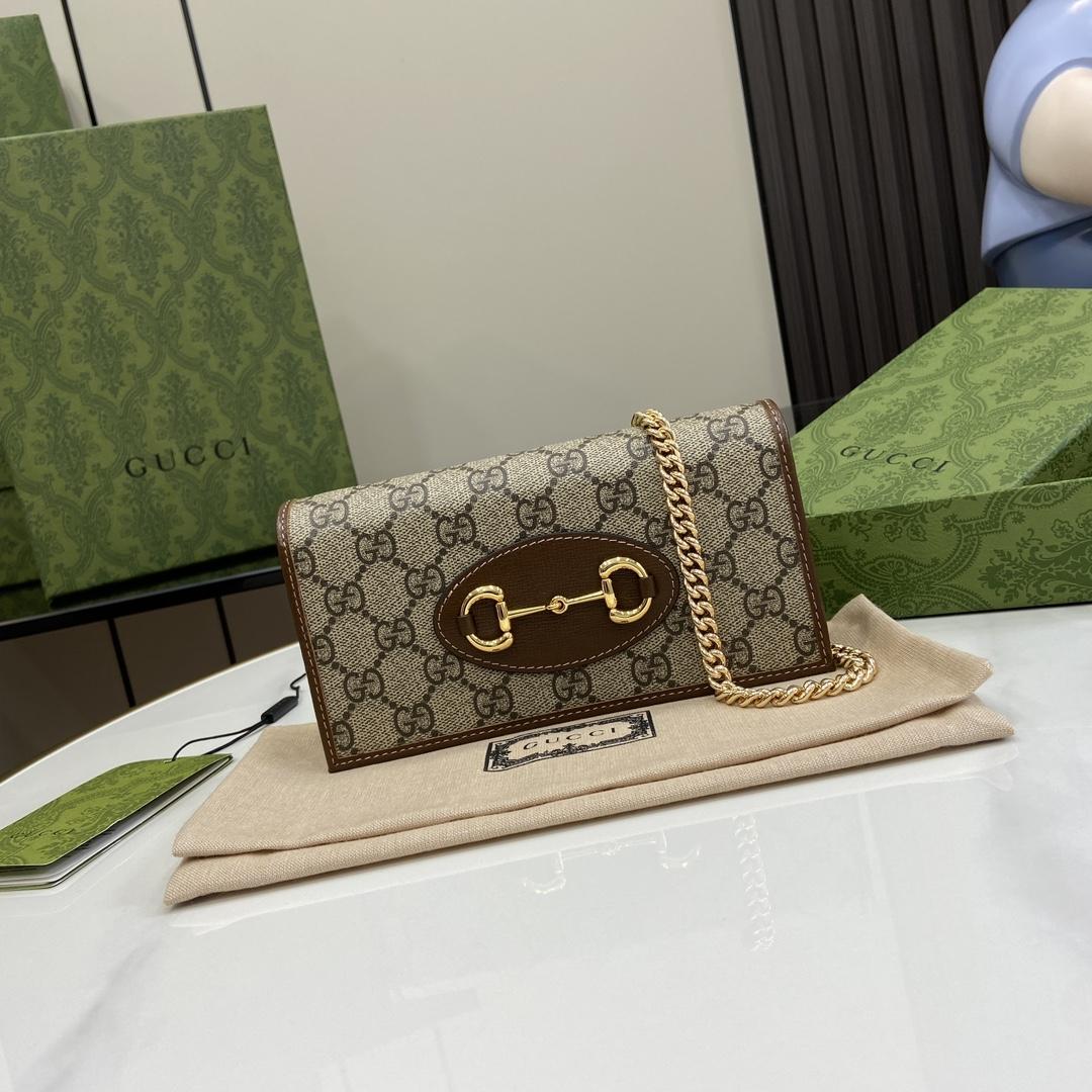 Gucci Horsebit 1955 Wallet With Chain - DopestKickz