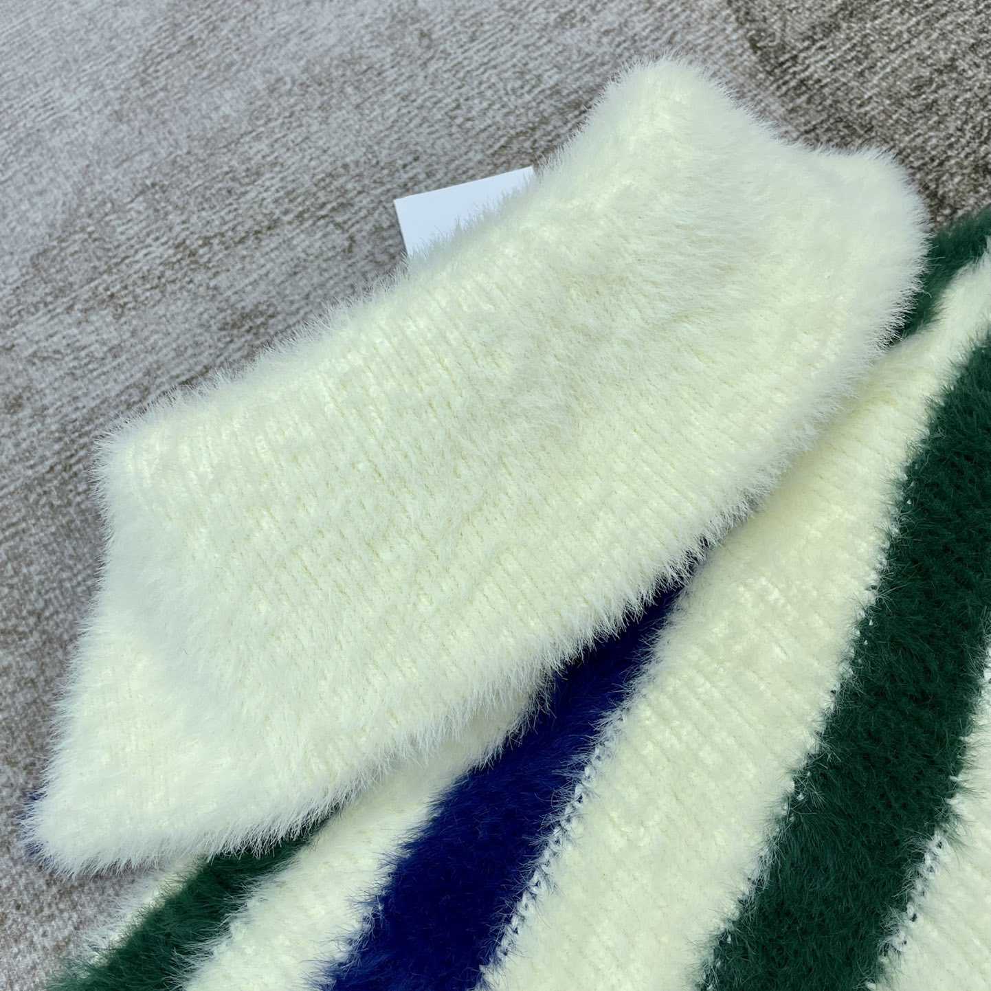 Casablanca  Furry Striped Zip Up Jumper - DopestKickz