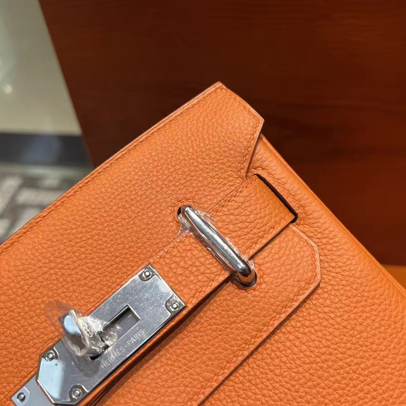 Hermes Orange 'Hac A Dos' Sling Backpack  (18-27-8cm) - DopestKickz