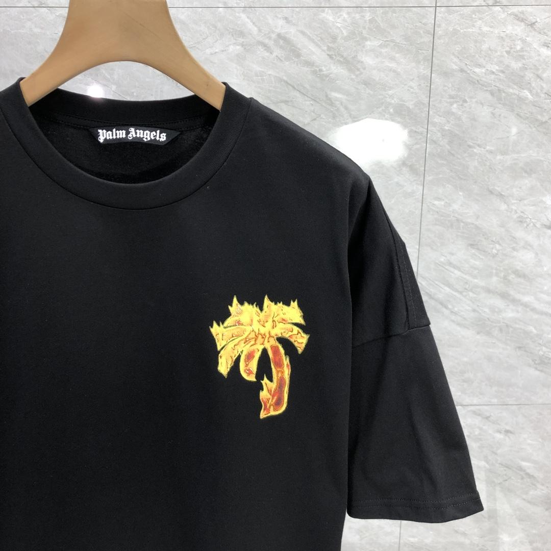 Palm Angels Burning Palm T-Shirt - DopestKickz