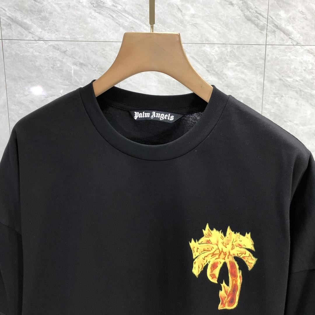 Palm Angels Burning Palm T-Shirt - DopestKickz