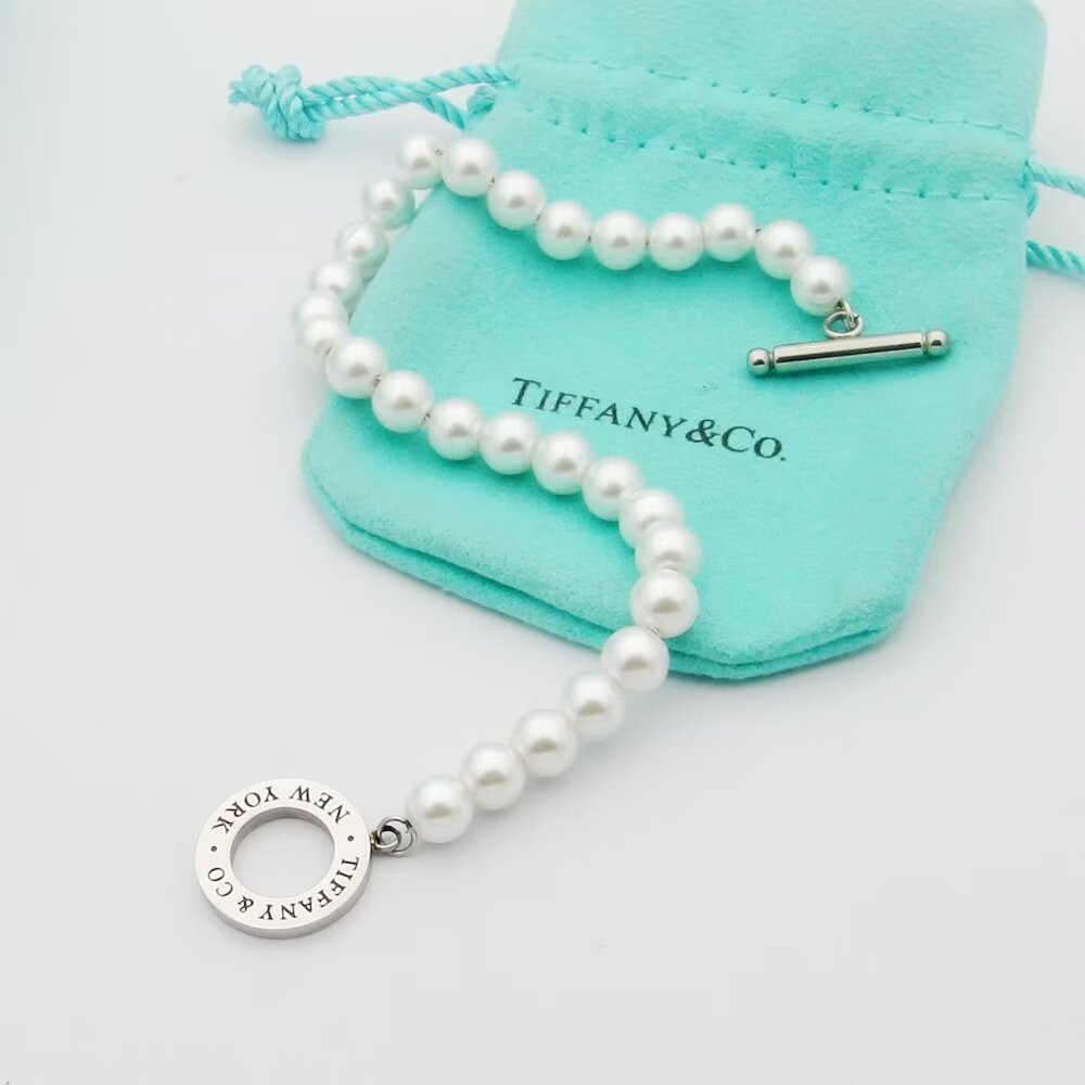 Tiffany & Co. Freshwater Pearl Toggle Bracelet - DopestKickz