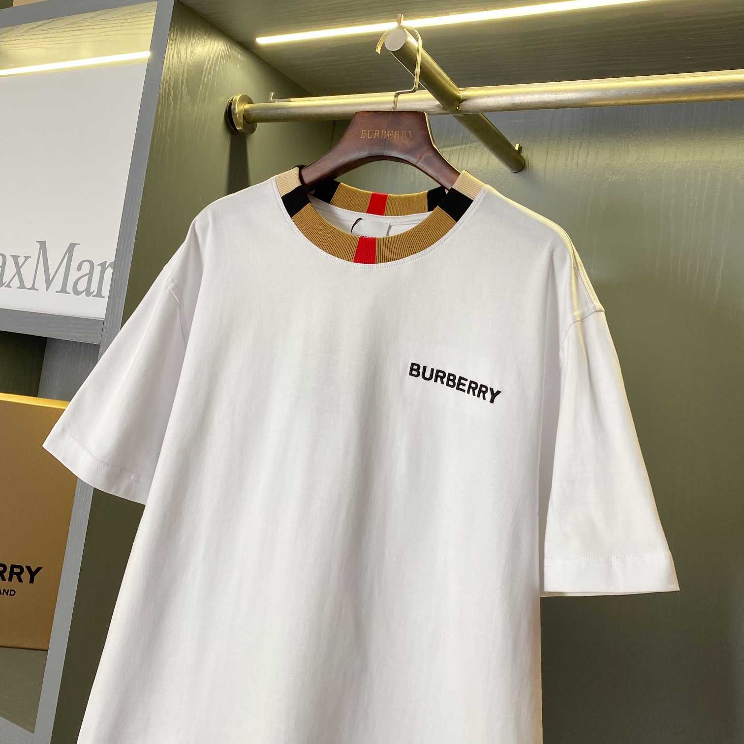 Burberry Icon Stripe Trim Cotton T-shirt - DopestKickz