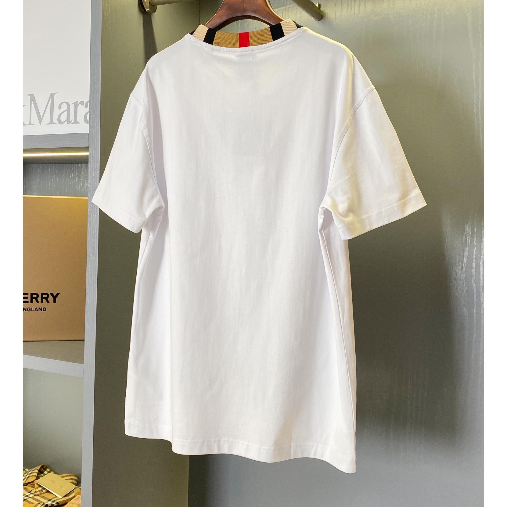 Burberry Icon Stripe Trim Cotton T-shirt - DopestKickz