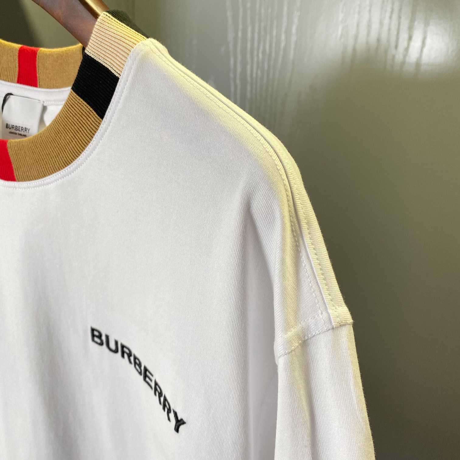 Burberry Icon Stripe Trim Cotton T-shirt - DopestKickz