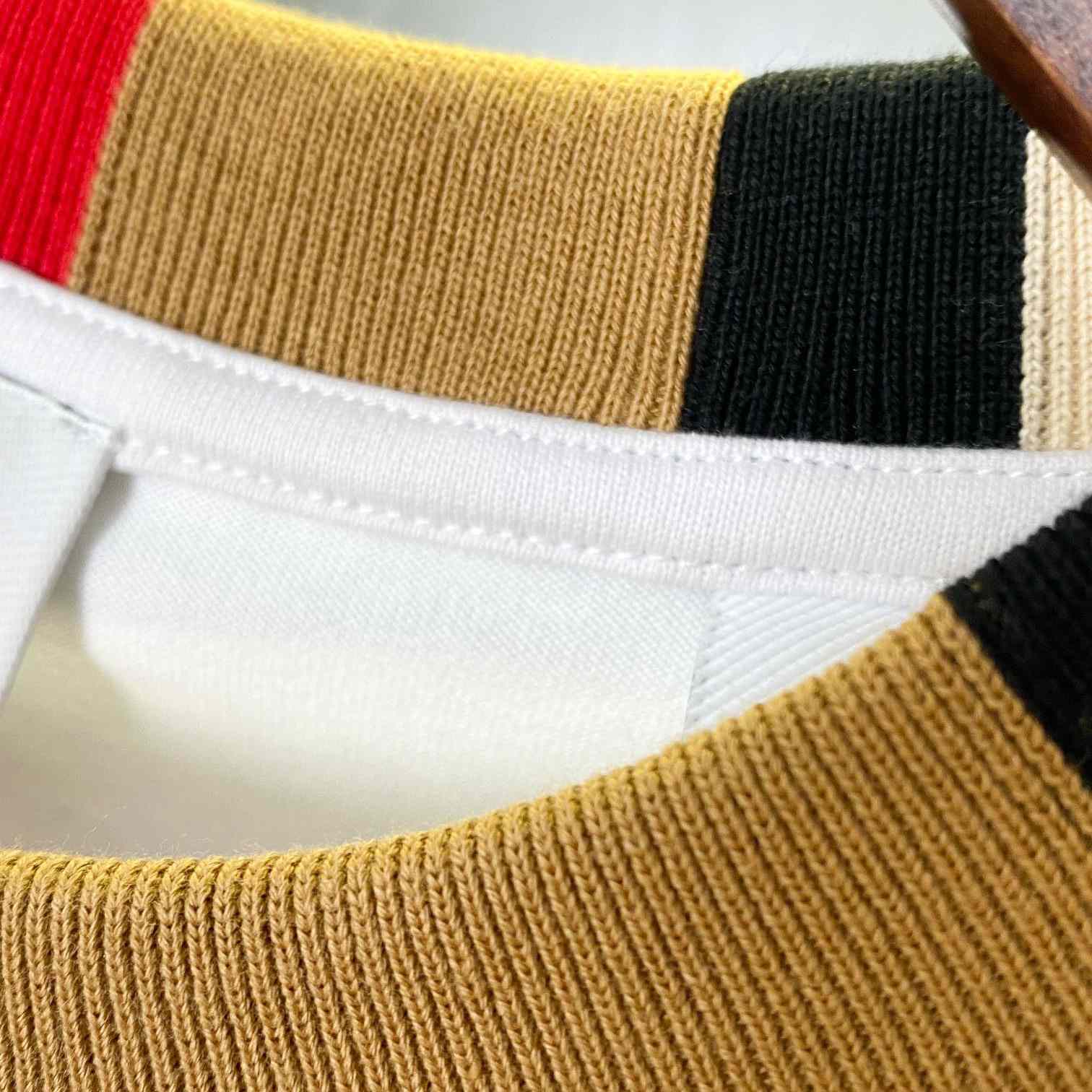 Burberry Icon Stripe Trim Cotton T-shirt - DopestKickz