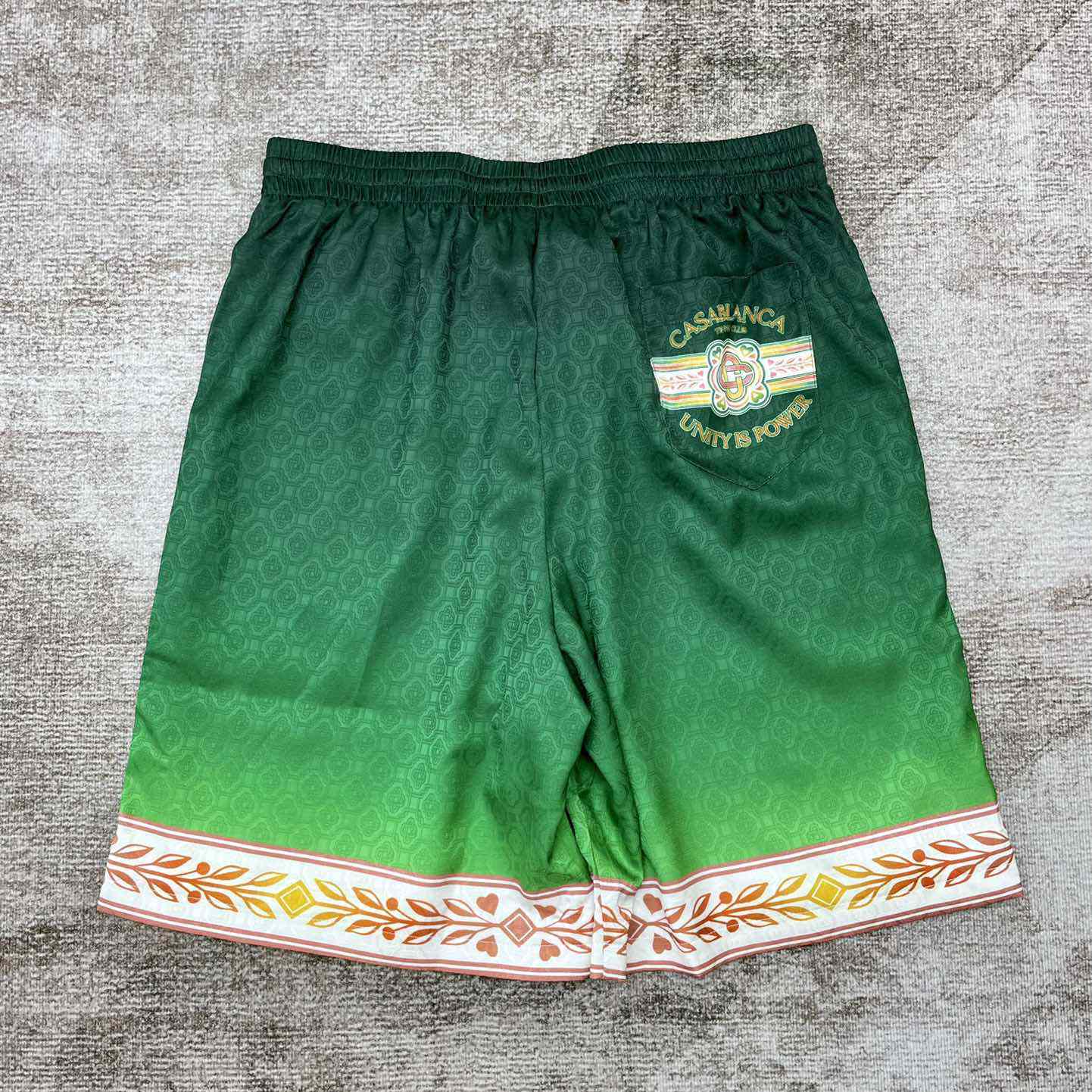 Casablanca Silk Shorts With Drawstring 'Unity Is Power'  CA3475 - DopestKickz