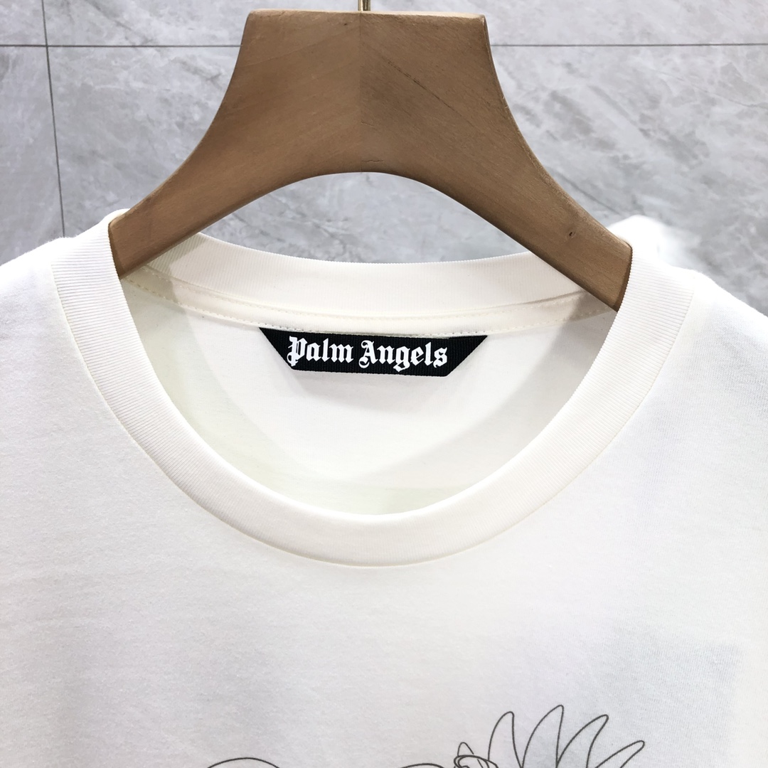 Palm Angels Portrait Pencil T-Shirt  - DopestKickz