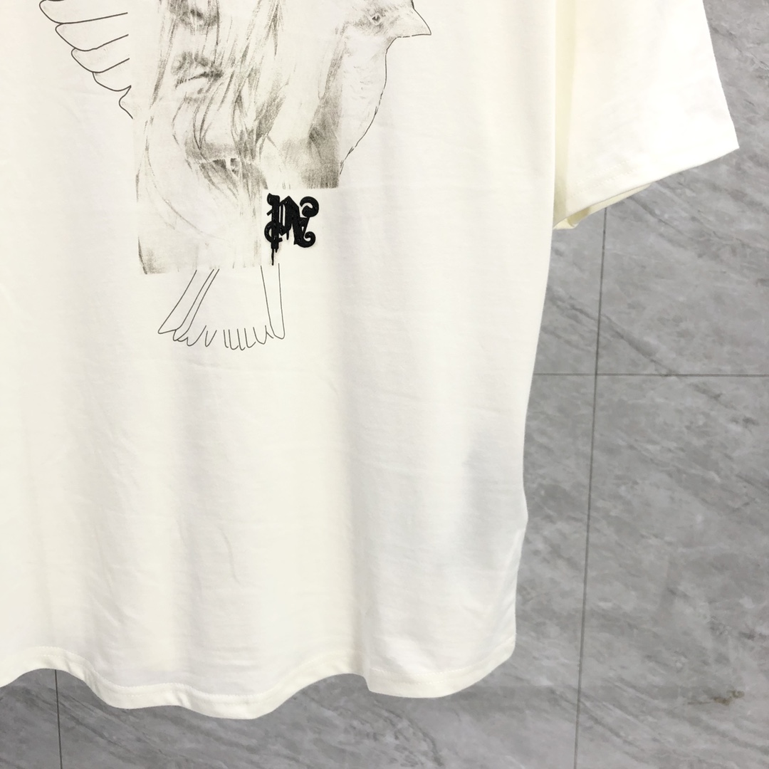 Palm Angels Portrait Pencil T-Shirt  - DopestKickz