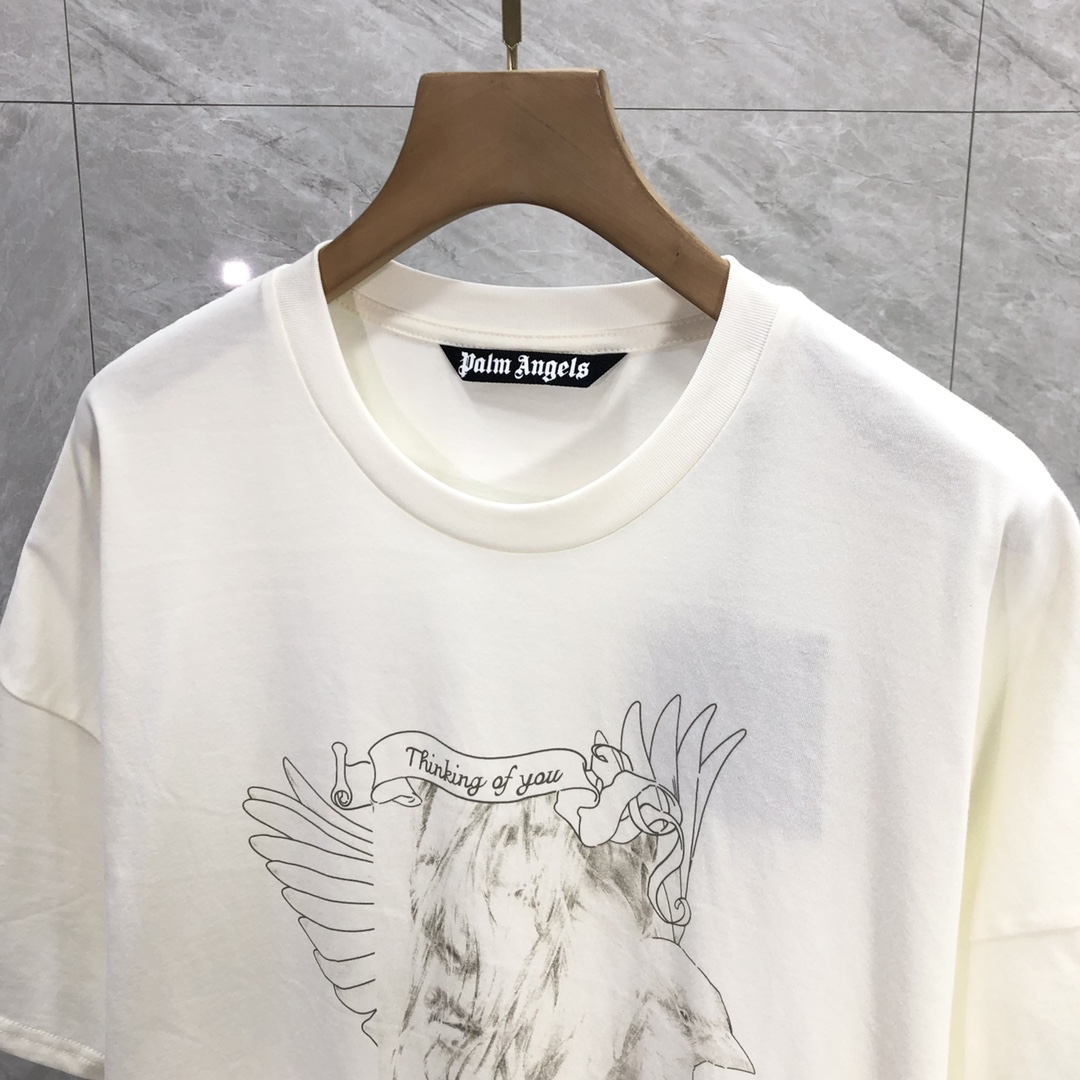 Palm Angels Portrait Pencil T-Shirt  - DopestKickz