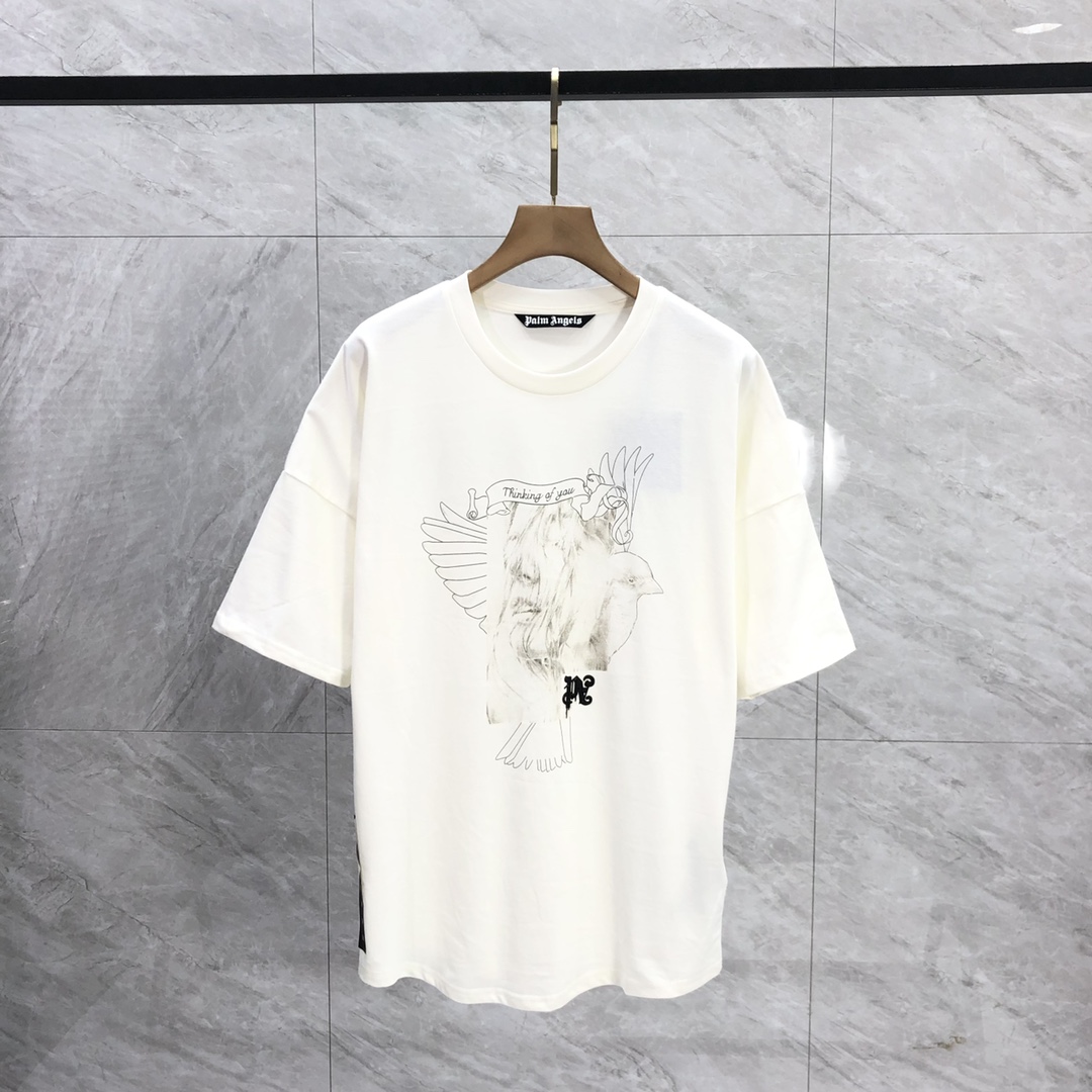 Palm Angels Portrait Pencil T-Shirt  - DopestKickz