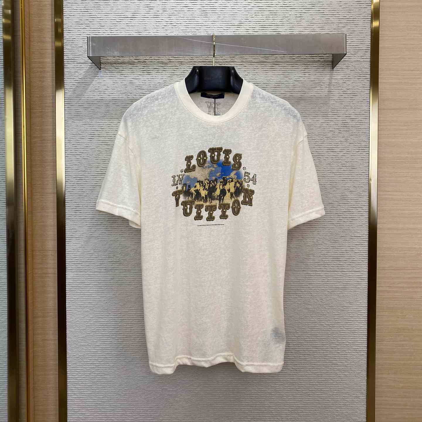 Louis Vuitton Graphic Cotton And Linen-Blend T-Shirt   1AFWUT - DopestKickz