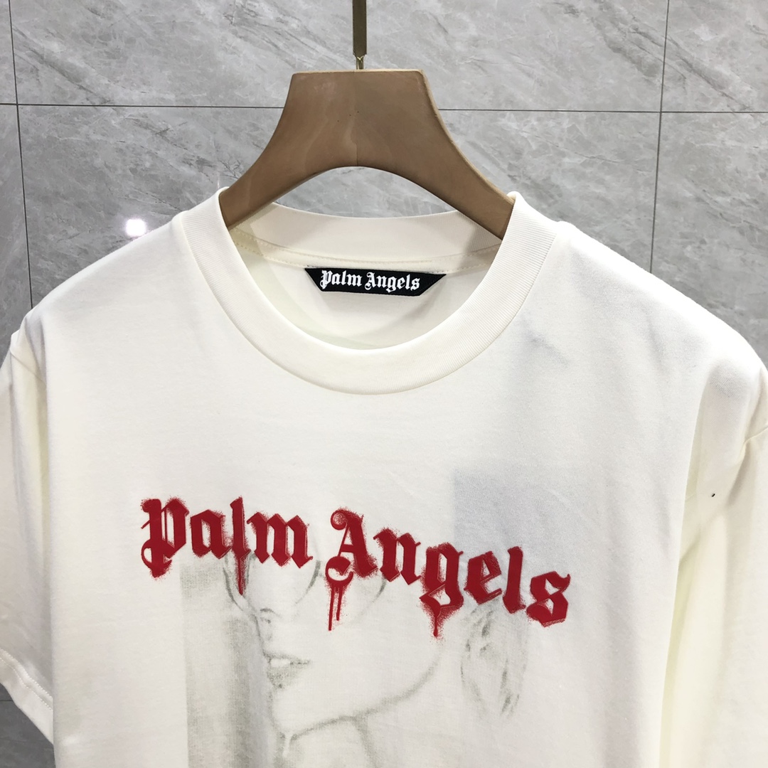 Palm Angels Portrait Pencil T-Shirt  - DopestKickz