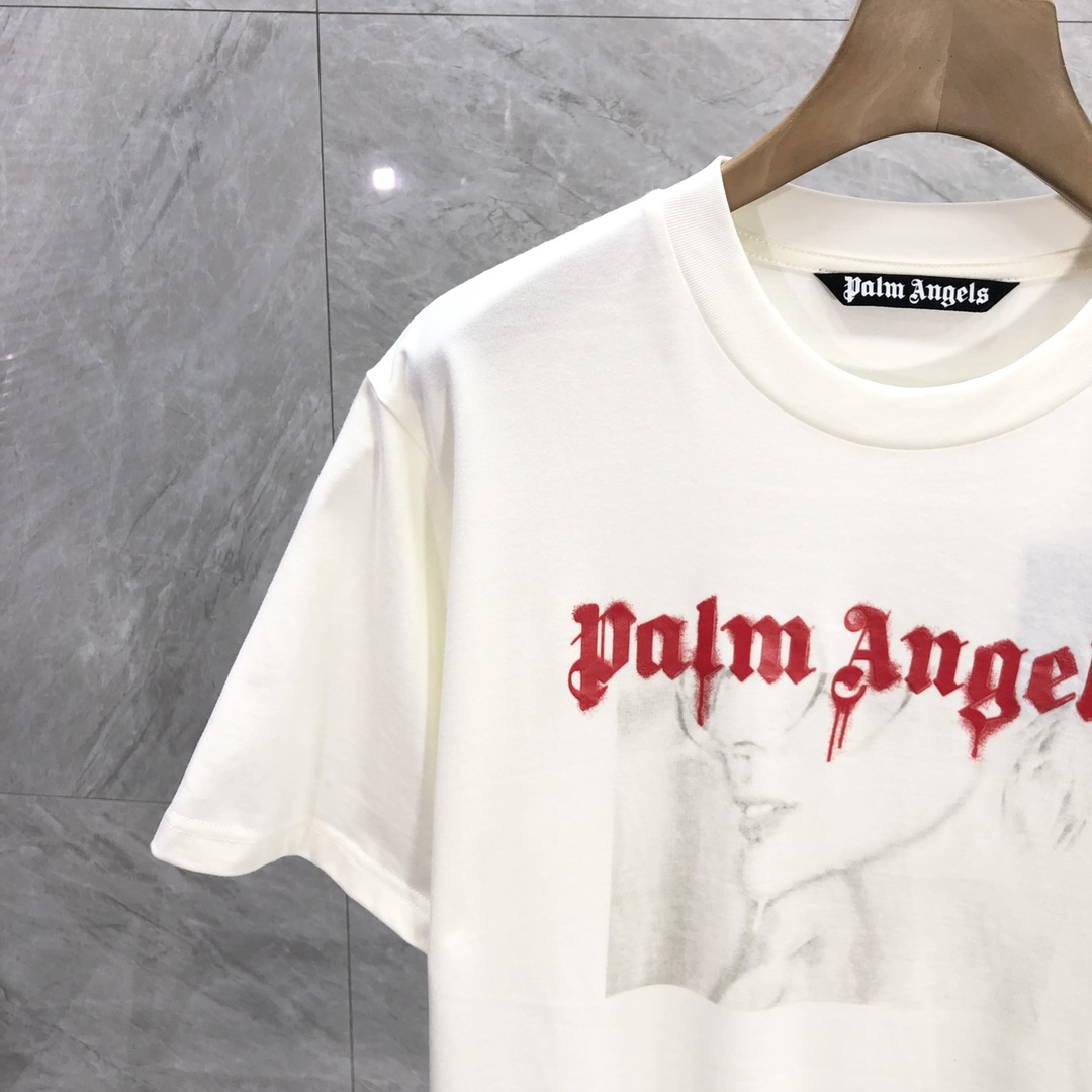 Palm Angels Portrait Pencil T-Shirt  - DopestKickz