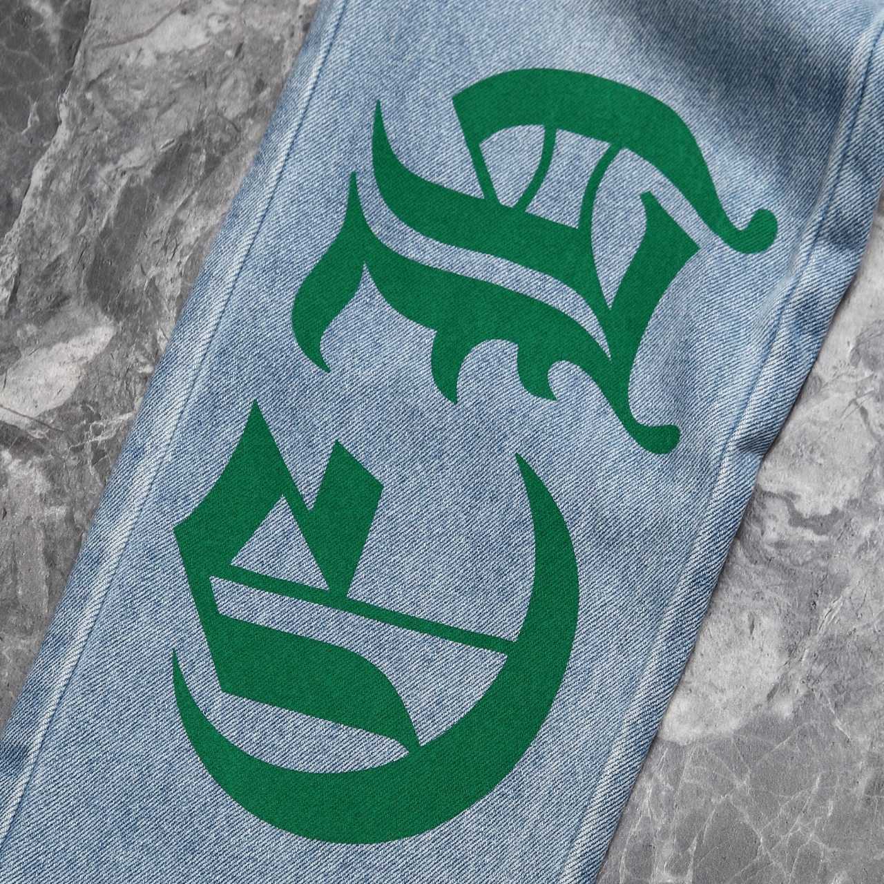 Chrome Heart Cross Patch Denim Jeans - DopestKickz